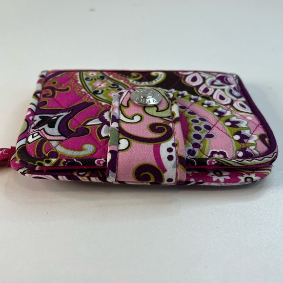 Vera Bradley Wallet In Pink, Green and Brown - Picture 4 of 11